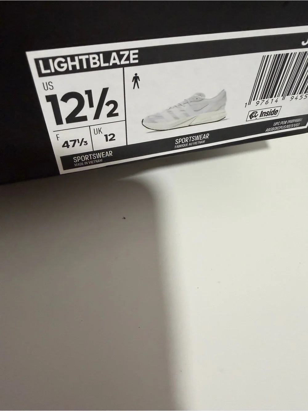 adidas Neutral Beige and White Lightblaze Trainers size 12.5